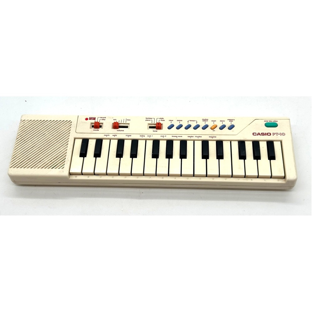 Casio PT-10 Electronic Musical Keyboard 29 Mini Keys Vintage 80s Lo-Fi Synth